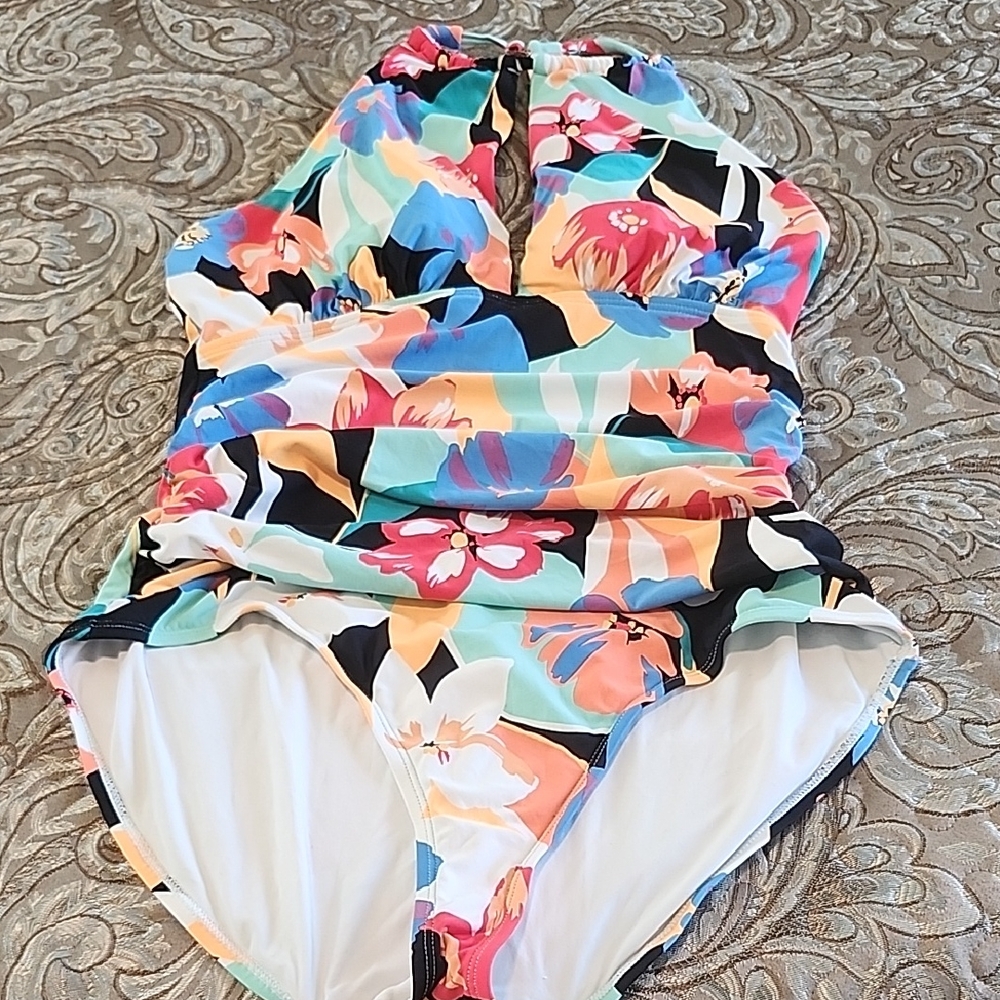 Floral Multicolor Womens One Piece Swimsuit